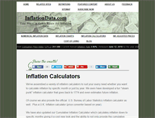 Tablet Screenshot of inflationdata.com
